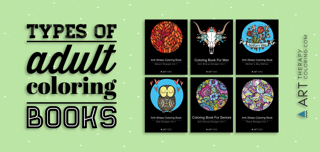 Types of adult coloring books