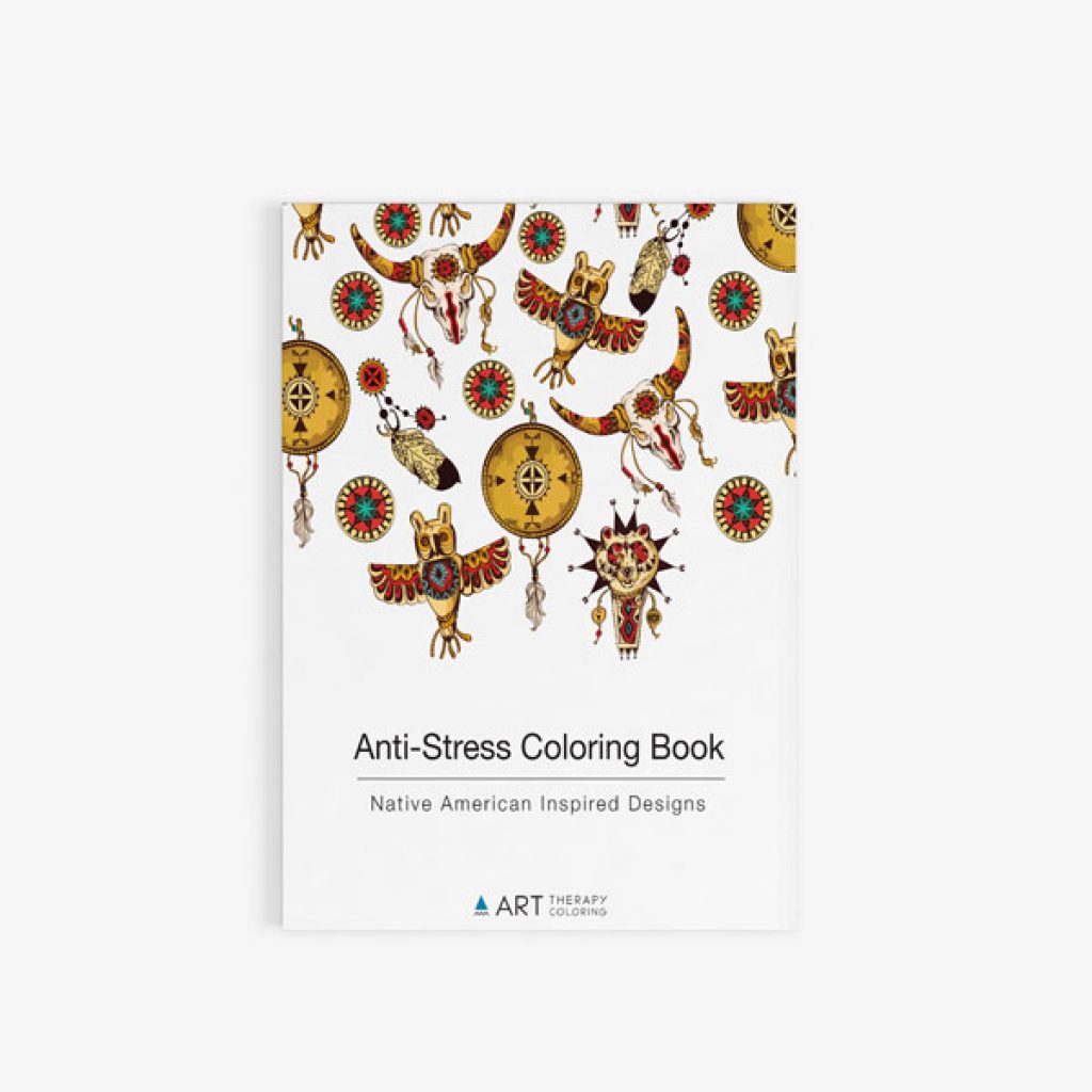 anti stress coloring book native american inspired designs cover