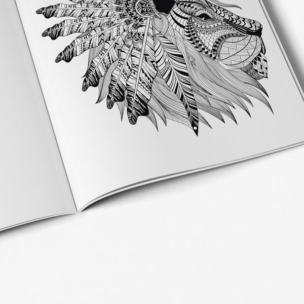 anti stress coloring book native american inspired designs page