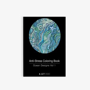 Anti Stress Coloring Book Ocean Designs Vol 1