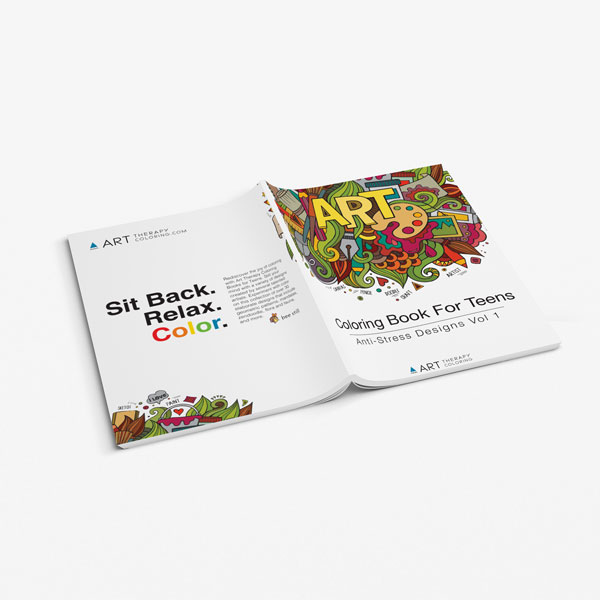 coloring book for teens anti stress designs vol 1 -10