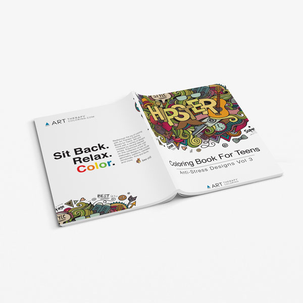 coloring book for teens anti stress designs vol 3