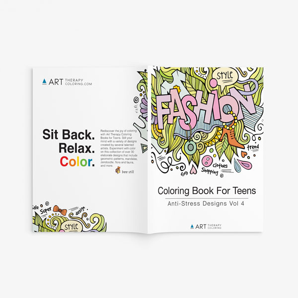 Buy Coloring Book For Teens: Anti-Stress Designs Vol 4 (Coloring