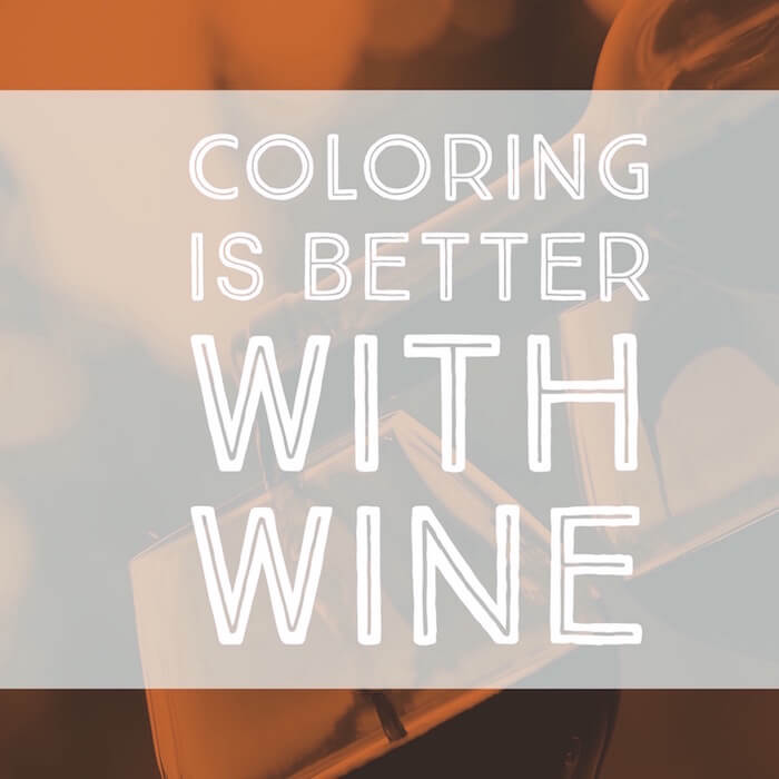 coloring is better with wine, image of wine glasses