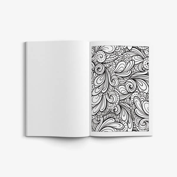 Coloring book for seniors vol 2 swirl flower page