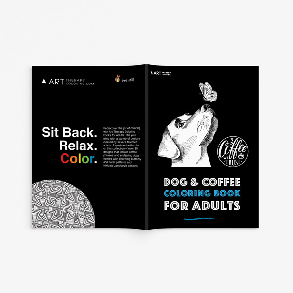 Dog coffee coloring book33