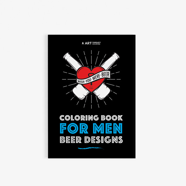 Coloring book for men: beer designs