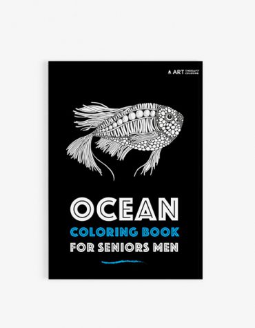 Ocean coloring book for seniors men