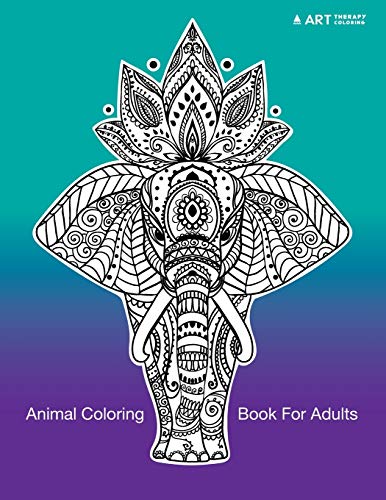 Animal Coloring Book for Adults Black Background