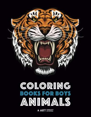 Coloring Books For Boys: Animals: Detailed Animal Drawings for Older Boys, Teens & Young Adults