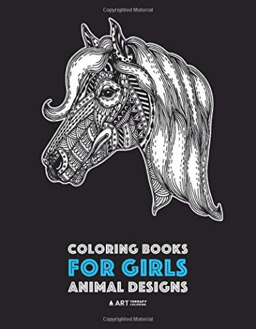 Coloring Books for Girls: Animal Designs: Detailed Drawings for Older Girls & Teens Relaxation