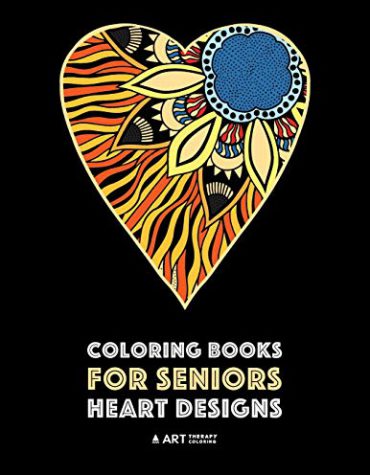 Coloring Books for Seniors: Heart Designs: Stress Relieving Hearts & Heart Patterns