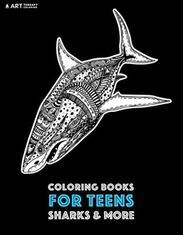 Coloring Books For Teens: Sharks & More: Advanced Ocean Coloring Pages for Teenagers, Tweens and Older Kids