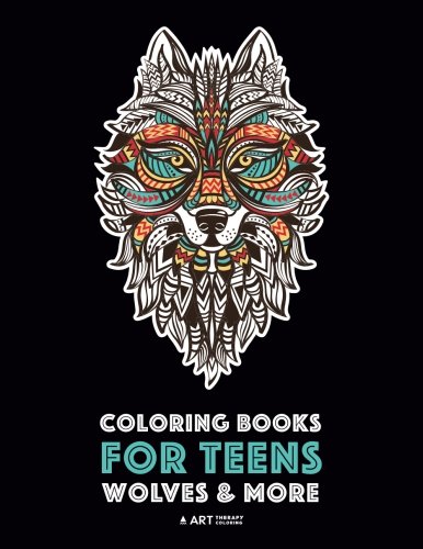 Coloring Books For Kids Ages 8 -12: Animals: Black Background: Coloring Book  for Boys, Girls and Tweens - Art Therapy Coloring