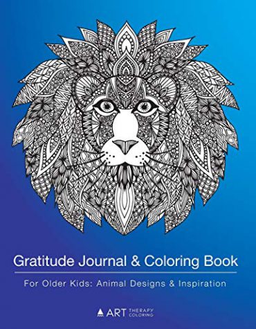 Gratitude Journal & Coloring Book For Older Kids: Animal Designs & Inspiration: Colouring Pages & Gratitude Journal In One