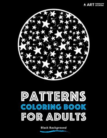 Patterns coloring book adults black background
