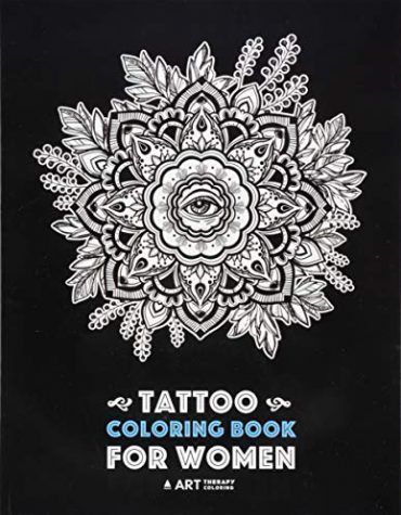Tattoo Coloring Book For Women: Detailed Tattoo Designs of Lion, Owl, Butterfly, Birds, Flowers and More