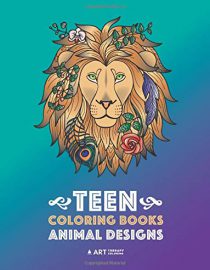 Teen Coloring Books: Animal Designs: Colouring Book for Teenage Boys and Girls