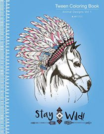 Tween Coloring Book: Animal Designs Vol 1: Colouring Book for Teenagers, Young Adults, Boys, and Girls