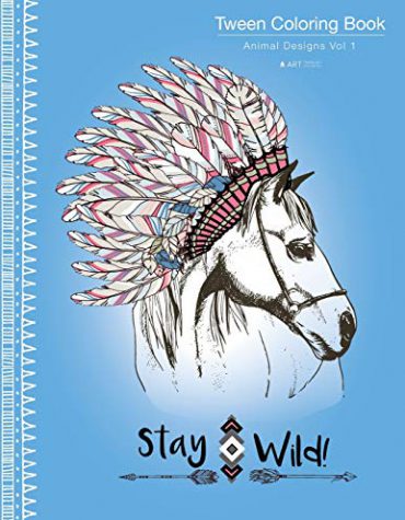 Tween Coloring Book: Animal Designs Vol 1: Colouring Book for Teenagers, Young Adults, Boys, and Girls