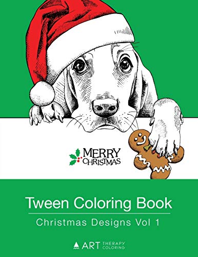 Tween Coloring Book: Christmas Designs Vol 1: Colouring Book for Teenagers, Young Adults, Girls and Boys
