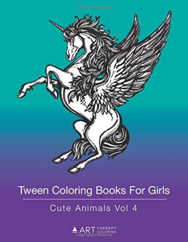 Tween Coloring Books For Girls: Cute Animals Vol 4: Colouring Book for Teenagers, Young Adults, Boys and Girls